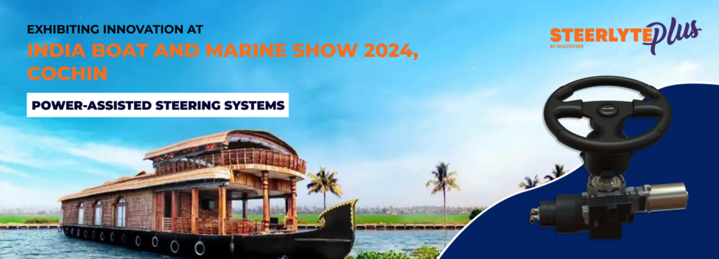 SteerlytePlus Power-Assisted Steering System Exhibiting Innovation at India Boat and Marine Show2024 Cochin