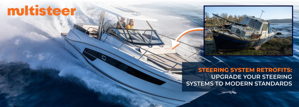 Power-assisted steering system | marine steering systems | boat power steering | Steerlyte plus